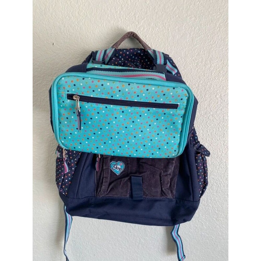 Y2K Vintage Gap Kids Polka Dot Corduroy Backpack Lunch Bag Box Set
